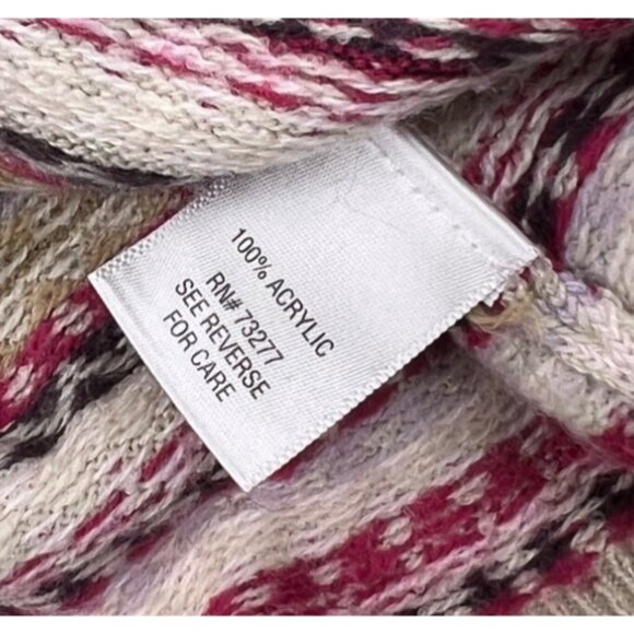 Croft & Barrow Women's Multicolor Fair Isle Cardigan Sweater Size Large - Picture 4 of 5